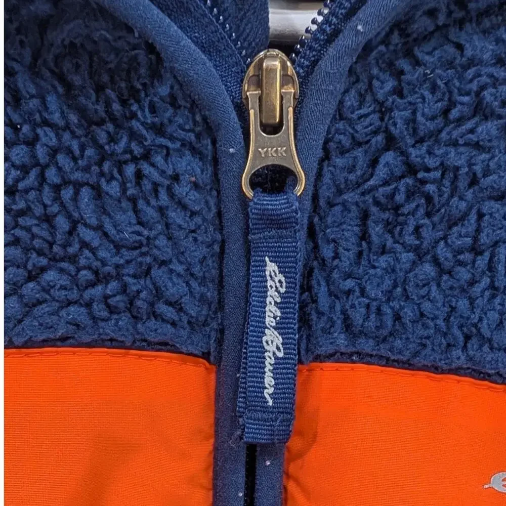 Eddie Bauer Kids Sherpa Fleece Jacket Fuzzy Warm Soft Layer - Size L(14/16)